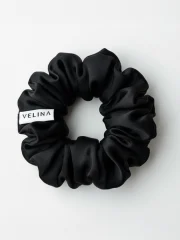 Elastic de păr din mătase naturală Mulberry neagră Velina
