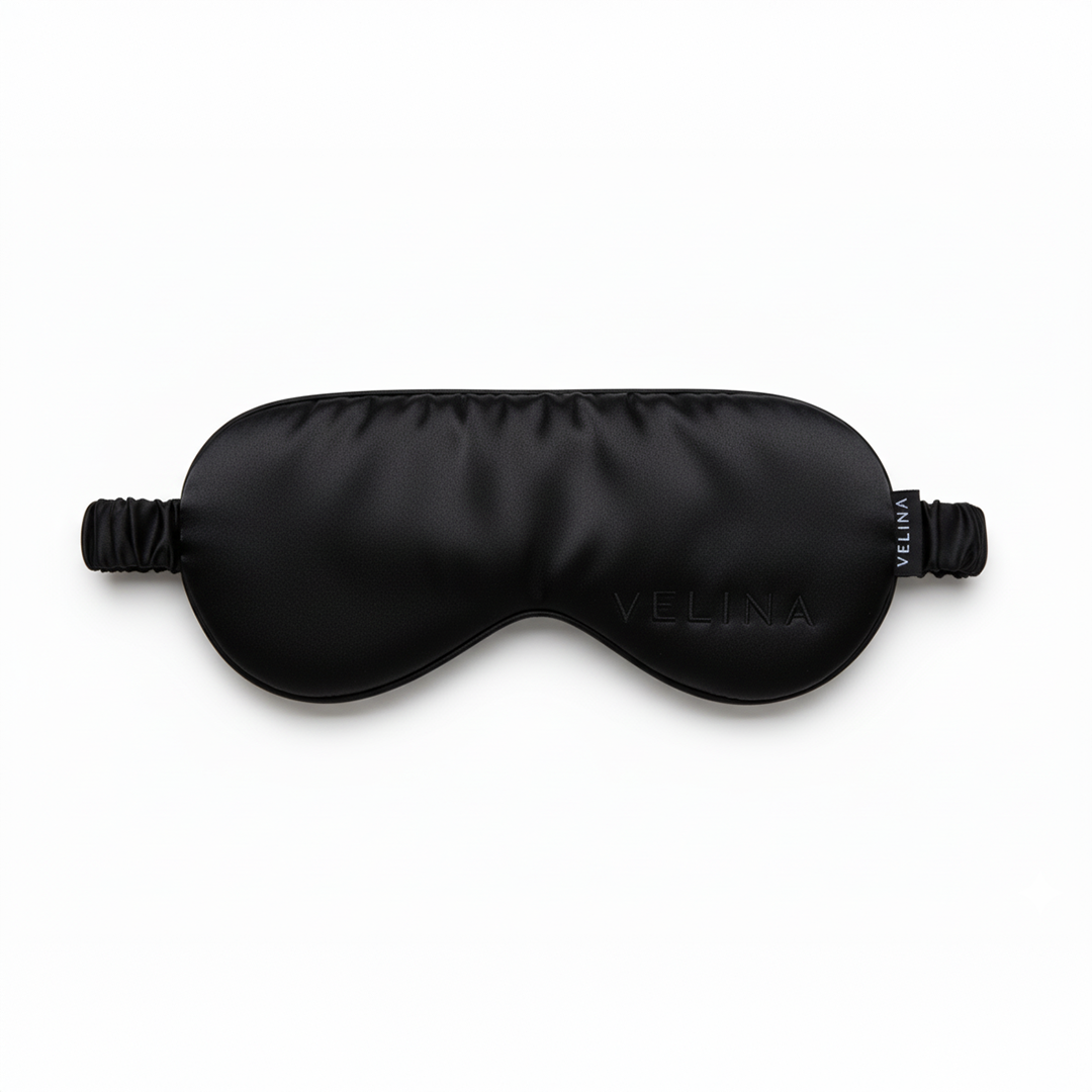 Velina Premium Masca de somn din matase naturala black