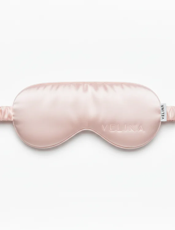 Velina Premium - Masca de somn din matase naturala Pink