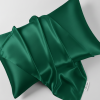 Față de pernă din mătase naturală – Forest Green